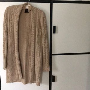 Saks Fifth Avenue long ash cashmere cardigan